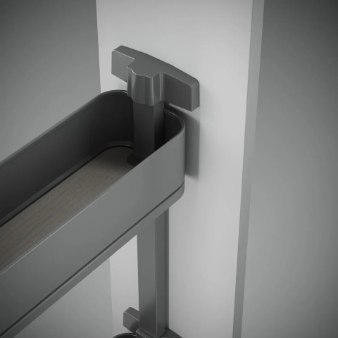 Kosz Cargo 2P Boczne Lewe HARMONY Antracyt do szafki 20 Emuca