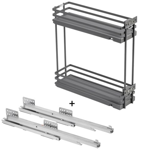 Kosz Cargo MovixPro 15 2P boczny lewy Antracyt GTV