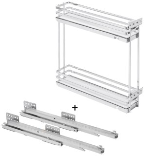 Kosz Cargo MovixPro 15 2P boczny lewy Biały Chrom GTV