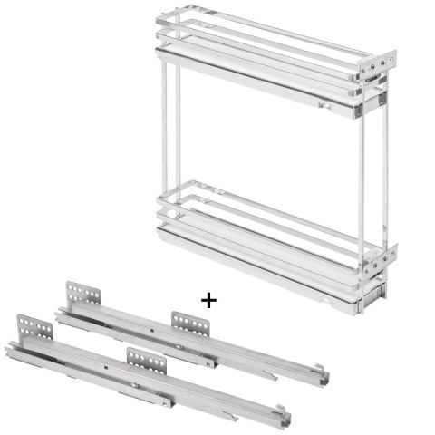 Kosz Cargo MovixPro 20 2P boczny lewy Biały Chrom GTV