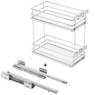 Kosz Cargo MovixPro 50 2P boczny Biały Chrom GTV