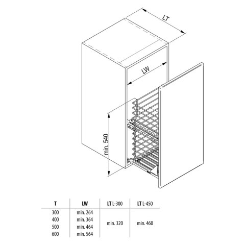 Kosz Cargo na bieliznę 50 płytki L-300 CICHY DOMYK Biały REJS