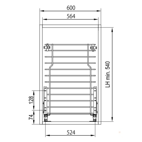 Kosz Cargo na bieliznę 60 CICHY DOMYK Biały REJS