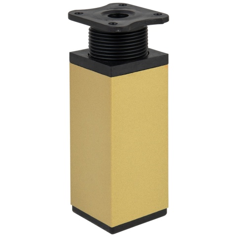 Nóżka meblowa kwadratowa regulowana h-100 aluminiowa Złoto brokat