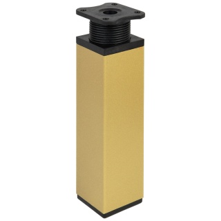 Nóżka meblowa kwadratowa regulowana h-150 aluminiowa Złoto brokat