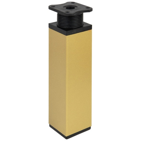 Nóżka meblowa kwadratowa regulowana h-150 aluminiowa Złoto brokat