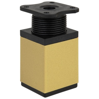 Nóżka meblowa kwadratowa regulowana h-60 aluminiowa Złoto brokat