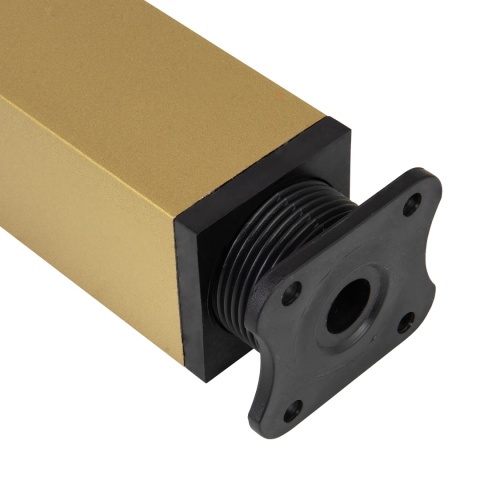 Nóżka meblowa kwadratowa regulowana h-60 aluminiowa Złoto brokat