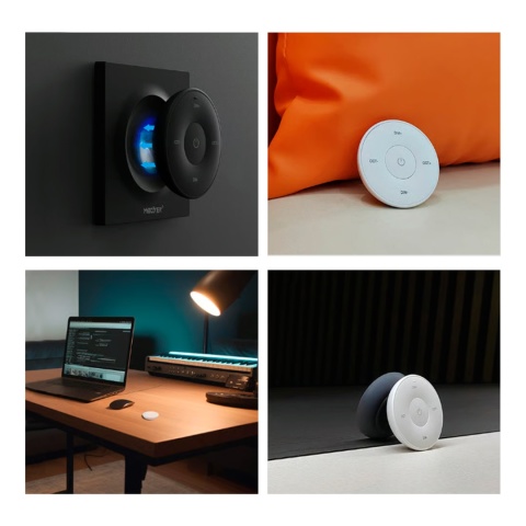 Pilot LED panel naścienny MONO/CCT PL-FUT-K2B na magnes Czarny