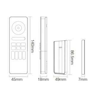 Pilot kontroler MiBoxer 2.4G 4-strefowy RGB+CCT do taśm LED