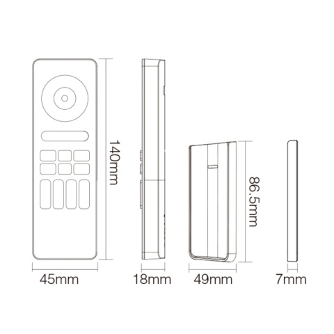 Pilot kontroler MiBoxer 2.4G 4-strefowy RGB+CCT do taśm LED