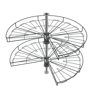 Półka obrotowa 3/4 fi 690mm Antracyt WIEXPOL