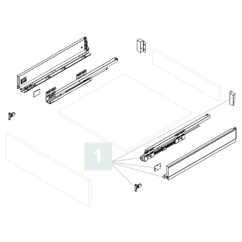 Szuflada ULTRA BOX H-86mm L-400mm Niska biała REJS