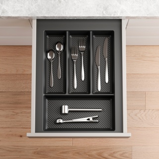 Wkład na sztućce do szuflady Organizer MAX 40 Grafit Rejs