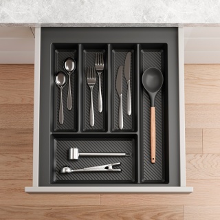 Wkład na sztućce do szuflady Organizer MAX 45 Grafit Rejs