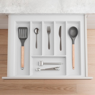 Wkład na sztućce do szuflady Organizer MAX 60 Biały Rejs