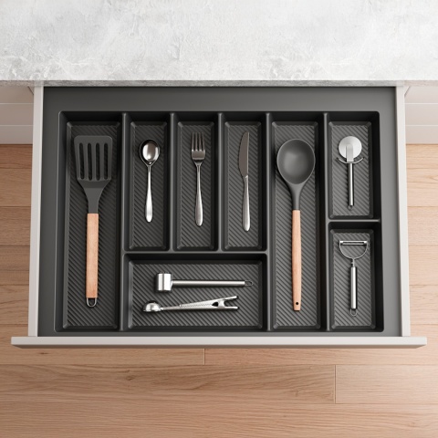 Wkład na sztućce do szuflady Organizer MAX 70 Grafit Rejs