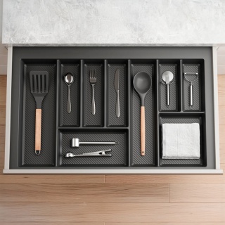 Wkład na sztućce do szuflady Organizer MAX 80 Grafit Rejs