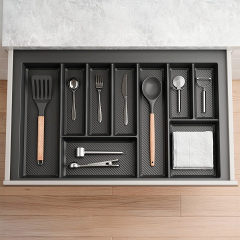 Wkład na sztućce do szuflady Organizer MAX 80 Grafit Rejs