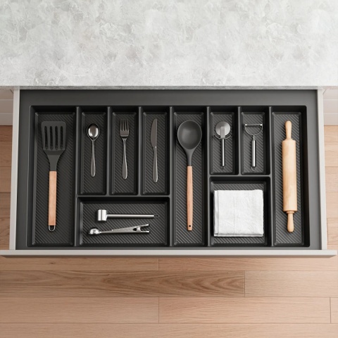 Wkład na sztućce do szuflady Organizer MAX 90 Grafit Rejs