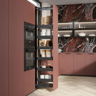 Wysuwany Obrotowy kosz cargo szafka 40CM 6 HARMONY DOMYK 178-208 Antracyt