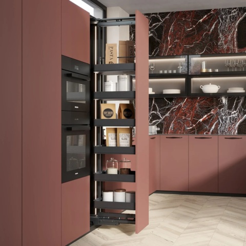 Wysuwany Obrotowy kosz cargo szafka 40CM 6 HARMONY DOMYK 178-208 Antracyt