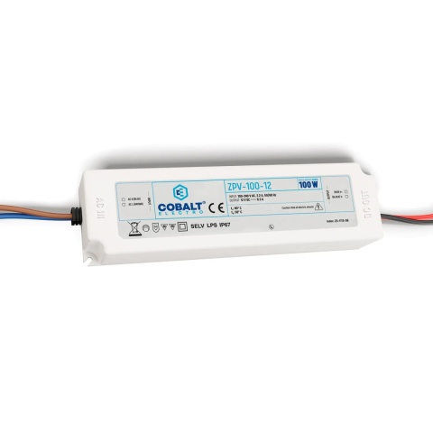 Zasilacz montażowy hermetyczny Cobalt Electro do taśm LED 12V 100W IP67 ZPV-100-12