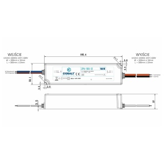 Zasilacz montażowy hermetyczny Cobalt Electro do taśm LED 12V 100W IP67 ZPV-100-12