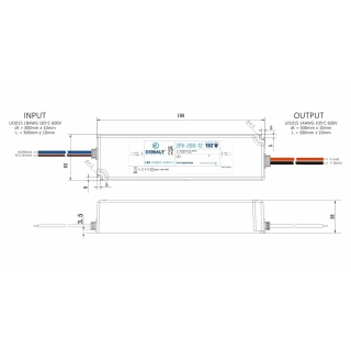 Zasilacz montażowy hermetyczny Cobalt Electro do taśm LED 12V 192W IP67 ZPV-200-12