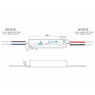 Zasilacz montażowy hermetyczny Cobalt Electro do taśm LED 12V 20W IP67 ZPV-20-12
