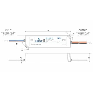 Zasilacz montażowy hermetyczny Cobalt Electro do taśm LED 24V 150W IP67 ZPV-150-24