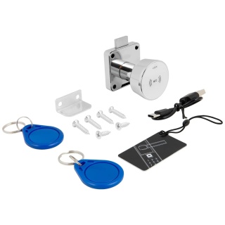 Elektroniczny zamek meblowy kwadratowy na Kartę Dostępu NFC RFID