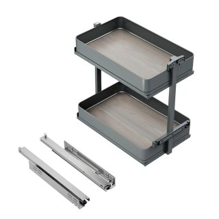 Kosz Cargo 2P Boczne HARMONY Antracyt do szafki 30 Emuca