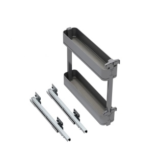 Kosz Cargo 2P Boczne Lewe HARMONY Antracyt do szafki 15 Emuca