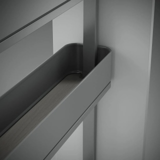 Kosz Cargo 2P Boczne Lewe HARMONY Antracyt do szafki 15 Emuca