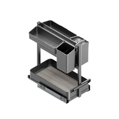 Kosz Cargo Dolne z koszykami HARMONY Antracyt do szafki 30 Emuca