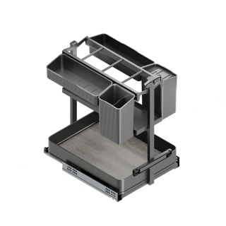 Kosz Cargo Dolne z koszykami HARMONY Antracyt do szafki 40 Emuca