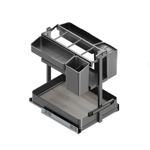 Kosz Cargo Dolne z koszykami HARMONY Antracyt do szafki 40 Emuca