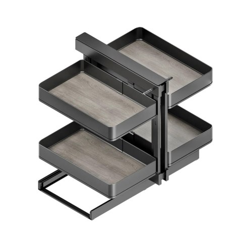 Kosz Cargo Magic Corner uniwersalny do szafki 800mm domyk Harmony Antracyt