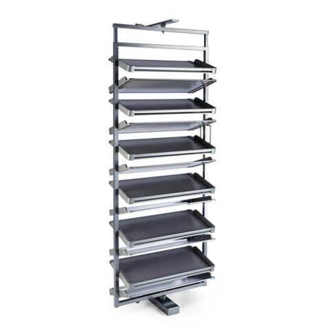 Kosz na buty obrotowy 12 półek SYMPHONY WB-671 antracyt, pełny wysuw, ATM