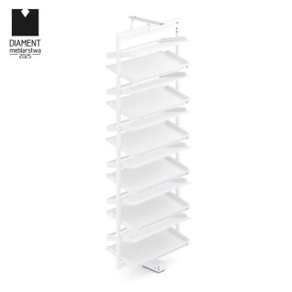 Kosz na buty obrotowy 12 półek SYMPHONY WB-671 biały, pełny wysuw, ATM