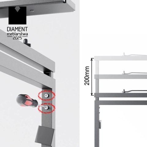 Kosz na buty obrotowy 4 półki SYMPHONY WB-671 biały, pełny wysuw, ATM