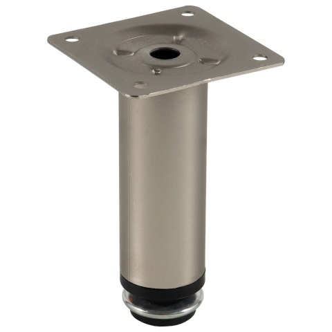 Nóżka meblowa D-100 okrągła regulowana h-100 Satyna