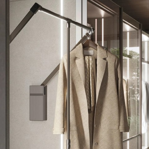 Pantograf wieszak opuszczany do garderoby 830-1150mm SWAY Tytanowy EMUCA