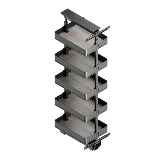 Wysuwany Obrotowy kosz cargo szafka 40CM 5 HARMONY DOMYK 143-173 Antracyt