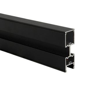 Zestaw 3 profili z okuciami podłoga/ściana ZERO Czarny