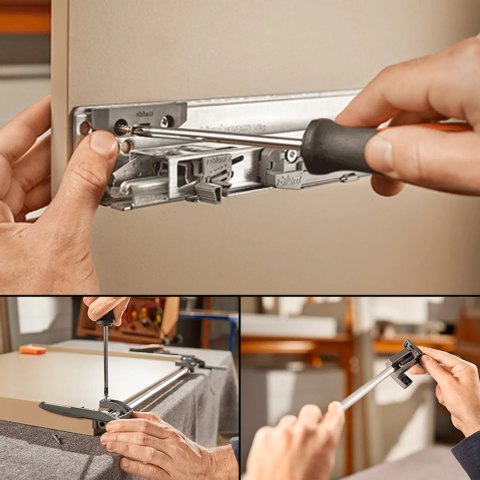 Zestaw - szuflada tackowa Movento L-450 pełny wysuw, Tip-On Blumotion BLUM