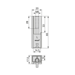 Zestaw uchwytów do drążka do szafy L+P LUXE Kaszmir Emuca