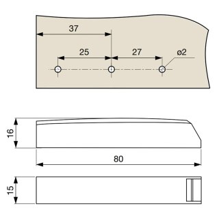 Adapter do odbojnika TIP-ON NK50/NK55 F007587 Biały