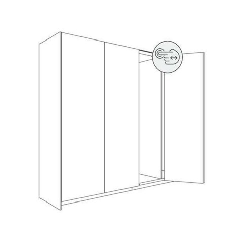 Hawa Folding III Push 20 kg/ tor dł.1400 mm/ H 1200-2200 mm / prawa aluminium